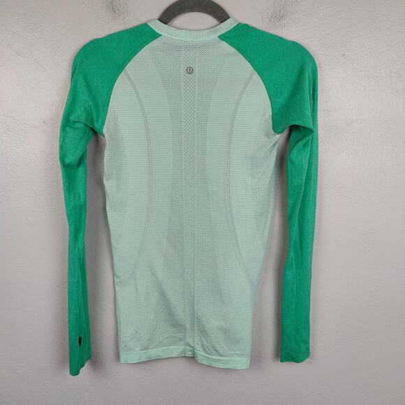Lululemon Swiftly Tech Long Sleeve Top Womens 4 Fresh Teal Very Green Running - Picture 8 of 9